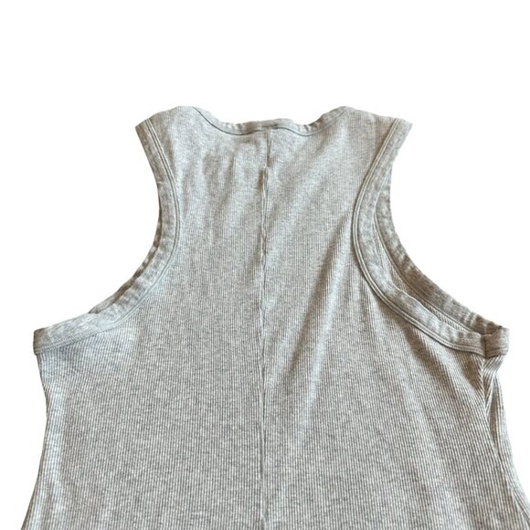 Skims Grey Ribbed Stretch Bodycon Dress Mini Crew Neck Lounge Size 2X Women's - Picture 5 of 9